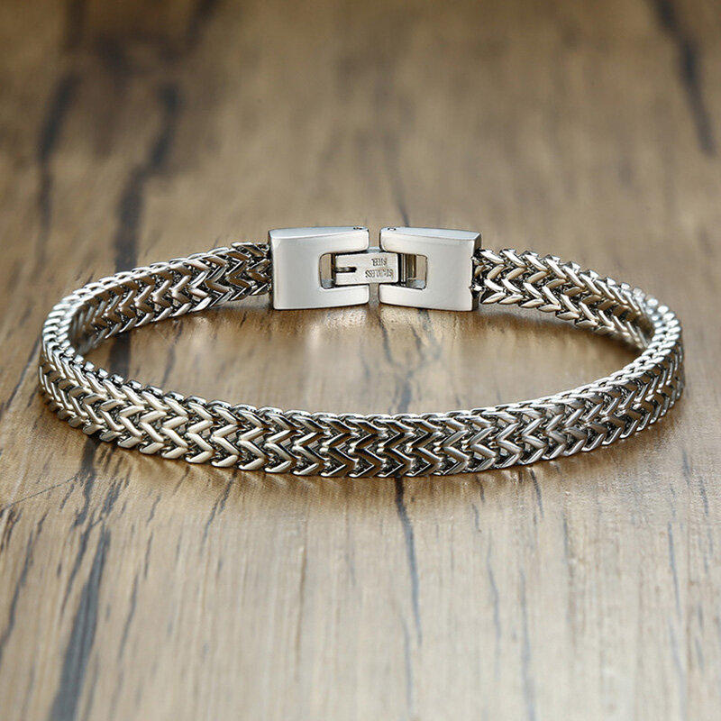 Bracelet de chaîne en acier inoxydable pour hommes, accessoires de charme, vente en gros, 2019