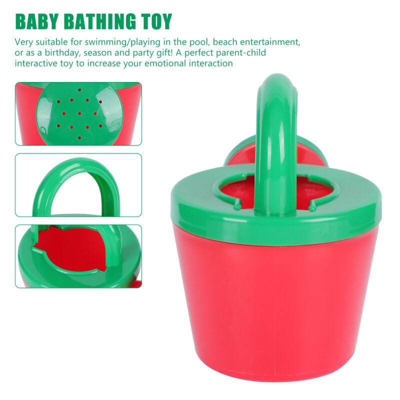 3pcs Baby Shampoo Pot Baby Bath Plaything Water Container Kids Beach