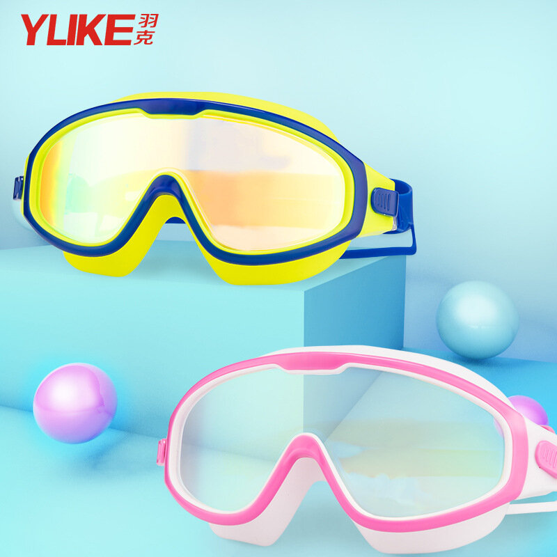 ใหม่แฟชั่น Professional เด็กว่ายน้ำแว่นตา Anti-Fog UV Multi เด็กแว่นตาว่ายน้ำพร้อมปลั๊กอุดหูสำหรับเด็ก