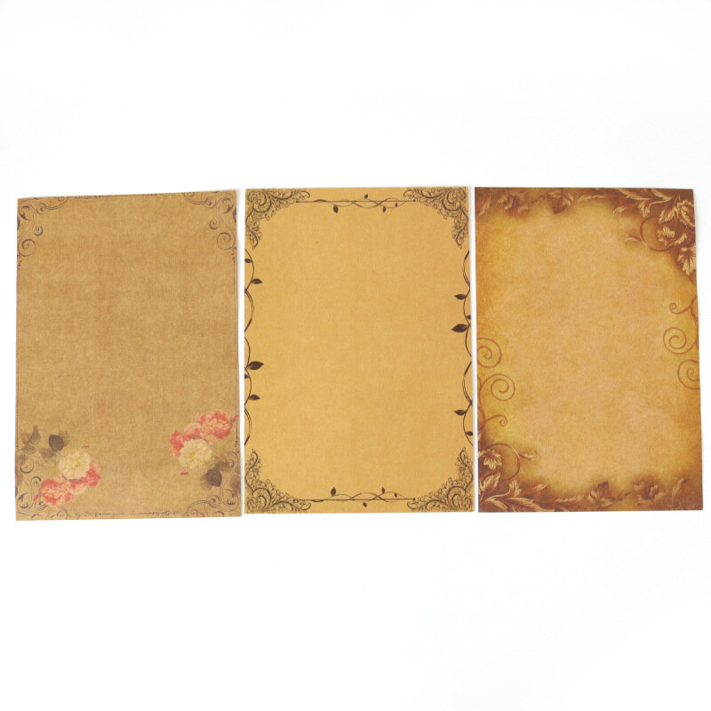Conjunto de envelope com 4 e 8 letras, envelope retrô simples com convite estilo ocidental