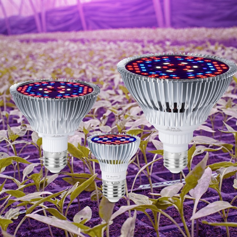 Bombilla LED de espectro completo para cultivo de plantas, lámpara de crecimiento de invernadero de plántulas, impermeable, disipación de calor, 40/78/120/150 LED, E27