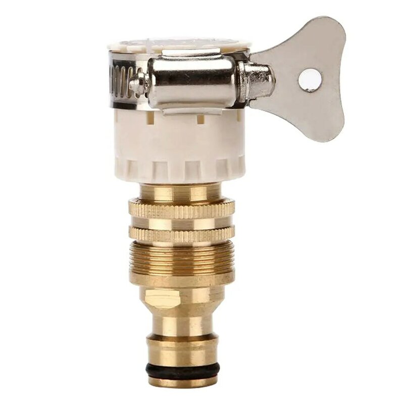 Tap Adapter High Quality Brass Hose Tap Connector Kitchen Garden Threaded Faucet Water Hose Connector Adapter Replacement Fittie