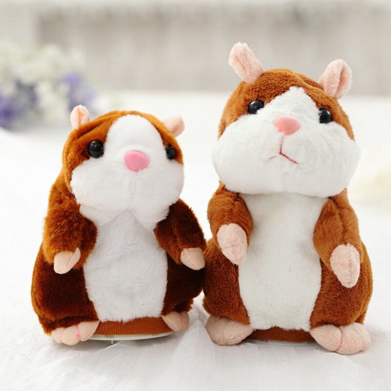 15Cm Berbicara Hamster Mouse Pet Mainan Mewah Lembut Hewan Boneka Berbicara Berbicara Meniru Suara Perekam Hamster Mainan Lucu anak-anak Hadiah