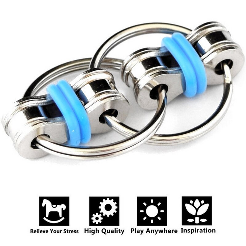 2020 Decompression Toy Autism ADHD Anti-stress Toy Key Ring Manual Rotator Bearing Three Rotating Toy Metal Adult And Children