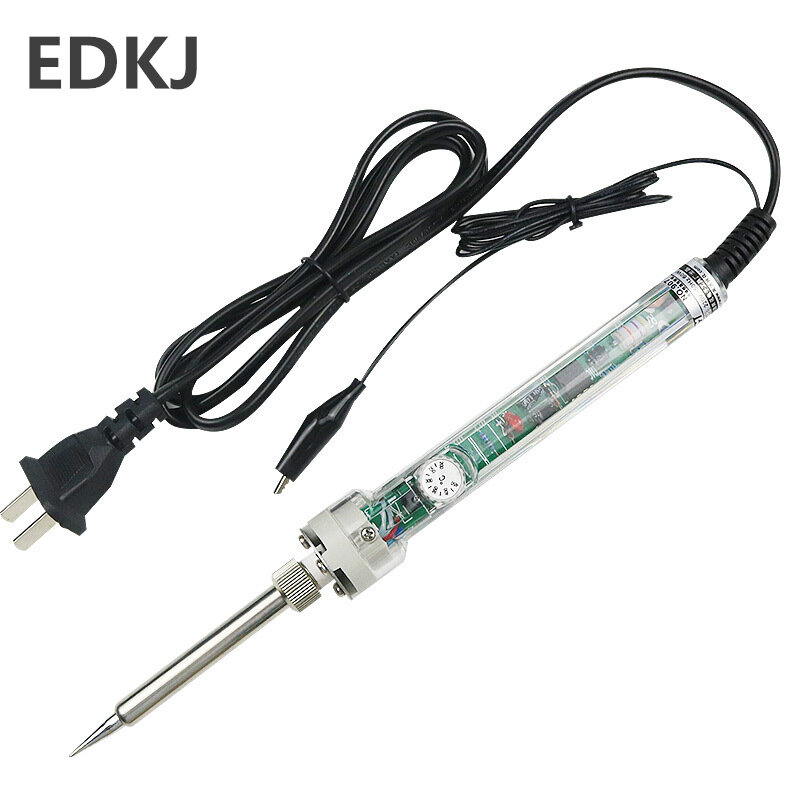 110v/220v elétrica aquecimento externo ferro de solda caneta 60w temperatura é ajustável kit de soldagem ue/eua plug
