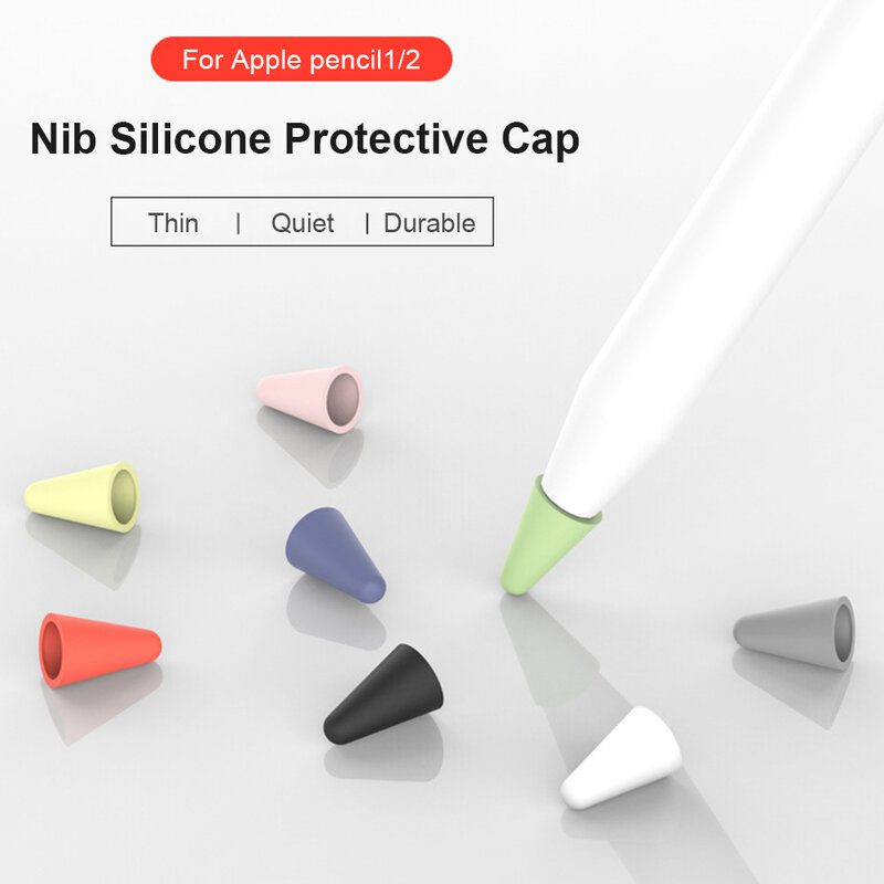 8 Stuks Siliconen Vervanging Pen Tips Case Voor Apple Potlood 1 2 Touchscreen Stylus Pen Tip Nib Beschermende Cover Skin