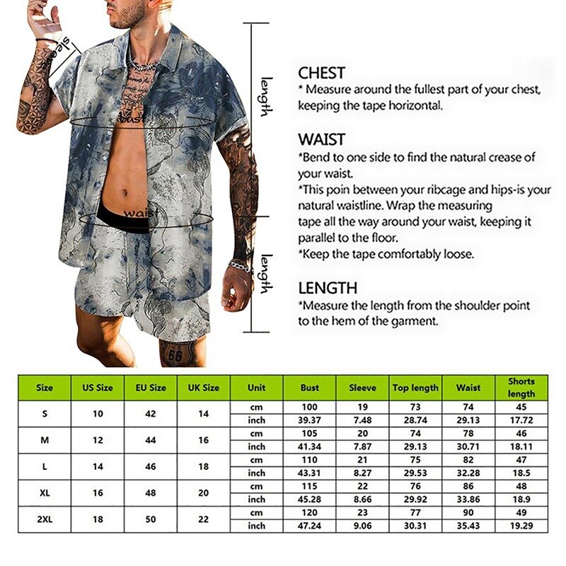 2021 sommer Männer Shorts Sets Streetwear Druck Kurzarm Strand Männlichen Hemd Hawaiian Taste Lässige Zwei Stück Outfits