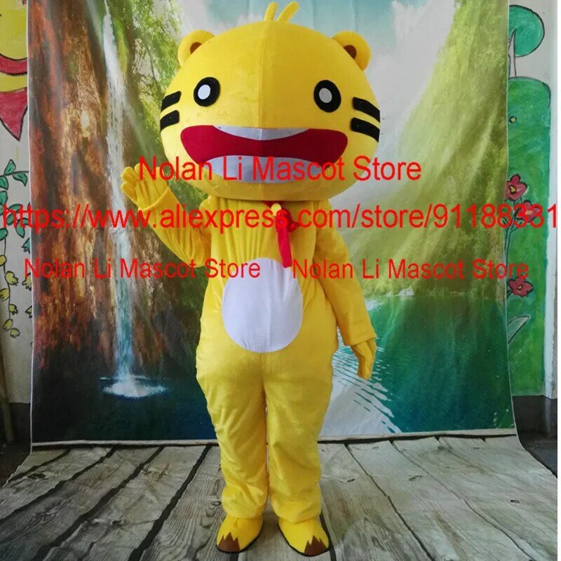 Disfraz de Mascota de tigre de alta calidad, conjunto de dibujos animados, vestido de Anime para Halloween, fiesta de cumpleaños, talla de adulto 1170