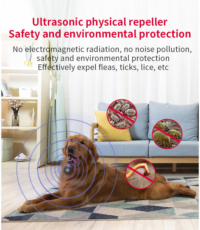 Repelente de insectos Universal para mascotas, Chip de conversión de frecuencia inteligente, ultrasónico, repelente de plagas, No químicos, seguro para 100%