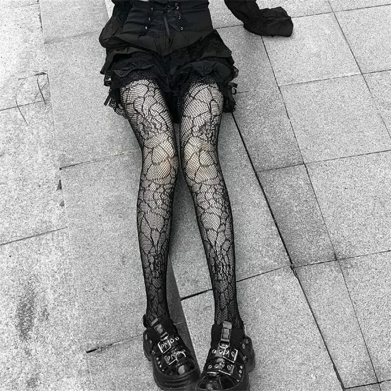 Gothic Panty Sexy Cosplay Kostuum Netkousen Nylon Dij Hoge Panty Plus Size Vrouwen Cadeau Voor Vriendin Dropshipping