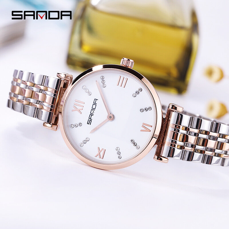 SANDA, женские часы-браслет, Reloj Mujer, люксовый бренд, Montre Femme, модные Романтические часы для женщин, Relogio Masculino, женские часы