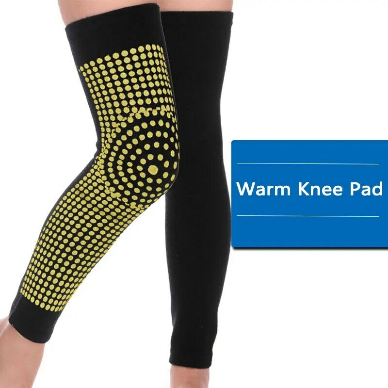 1 para Dot Matrix samo ogrzewanie ochraniacze na kolana Brace sport Kneepad turmalin wsparcie kolana dla stawów ból stawów Relief odzyskiwanie