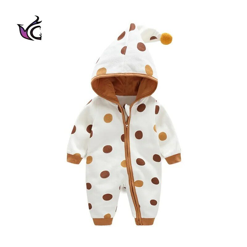 Ropa Infantil de marca Yg, ropa de una sola pieza de algodón para bebé y niña, ropa para gatear con sombrero, ropa de bebé estampada