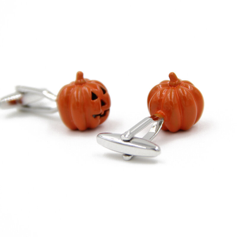 Pareto Men's fashion Cufflinks Cuff Links High Quality Luxury Halloween Pumpkin Style Jewelry for Mens Shirts