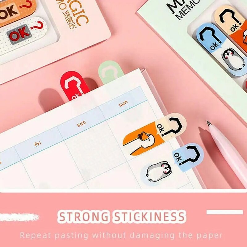 100 Sheets Pad Tearable Waterproof Office Stickers Stationery Paper Kawaii School Note Self-stick Sticky Bookmar W4P2