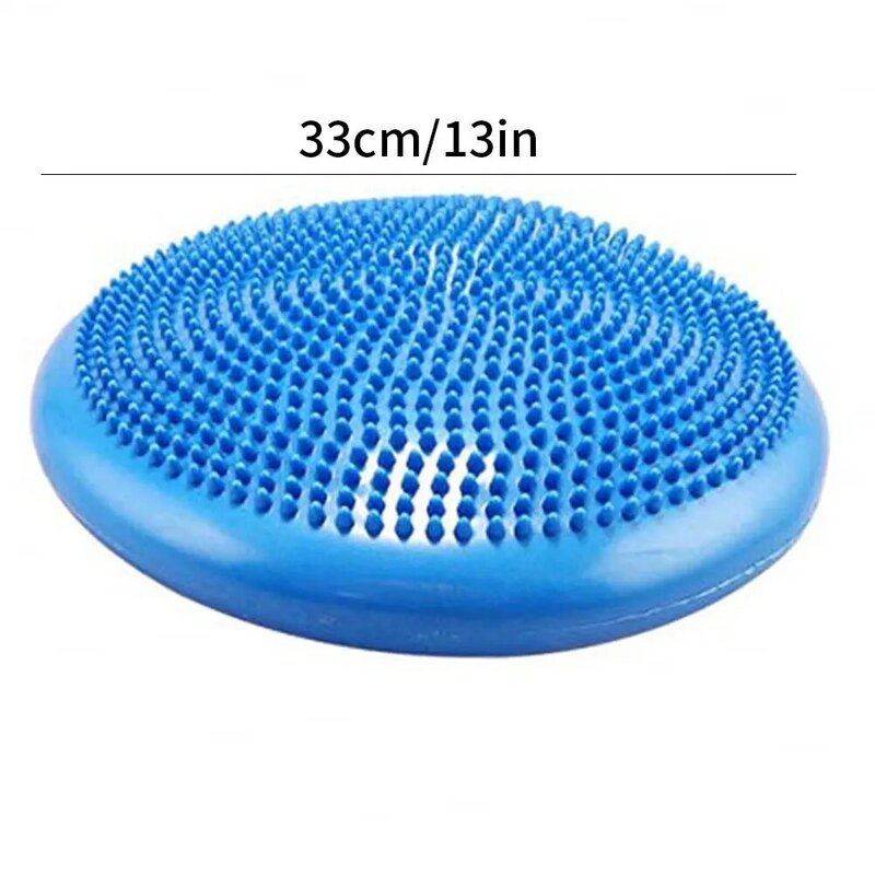 Inflatable Yoga Balls Massage Pad Wheel Stability Balance Disc Cushion Mat Durable Universal Fitness Exercise Training Ball Blue