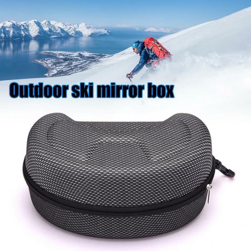 Okulary narciarskie Case gogle narciarskie Box EVA twardy futerał na zamek błyskawiczny