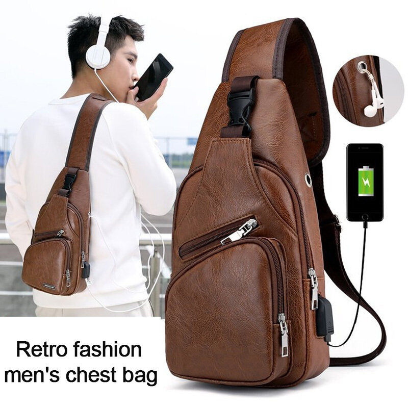 Light Luxury Chest Bag Men Cross Carrying Korean 2022 New Backpack Leisure Waist Bag Men Single Shoulder Student Chest Bag