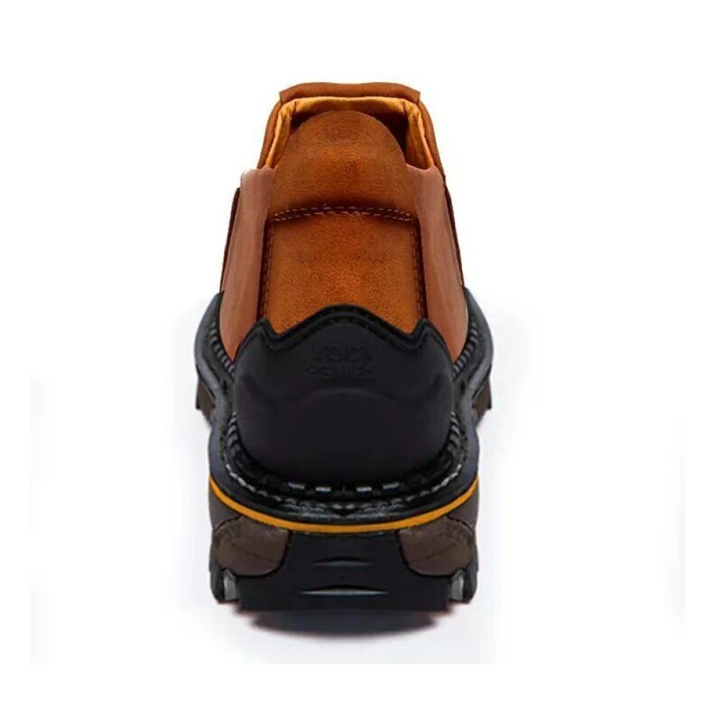 Bottes en cuir PU pour hommes, nouvelles bottes classiques faites à la main avec fermeture éclair, bottines de Combat décontractées à la mode pour l'hiver, KR163