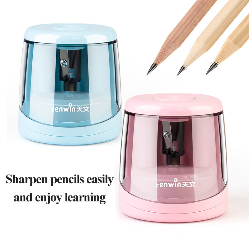 Tenwin 8032 Electric Pencil Sharpener Battery Automatic Pencil Sharpener for 6-8mm Pencils and Colored Pencils School Stationery