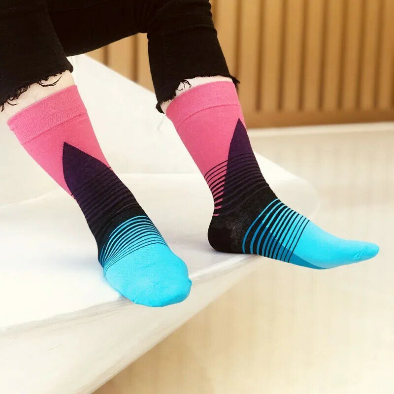 3 Pairs Street Fashion Man Short Sport Socks Mesh Breathable Letter Striped Elite Bright Color Outdoor Basketball Cycling Socks
