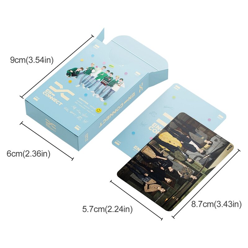 Enhypen-tarjetas Lomo En-connect, 54 hojas/juego, 8,7x5,7 cm, tarjeta postal Lomo, sesión fotográfica para Fans, regalo