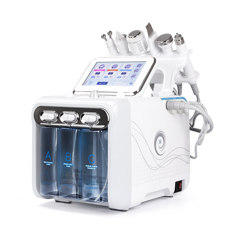 6 in1 H2-O2 água hydra dermabrasion pele levantamento spa facial hidro facial microdermabrasion máquina