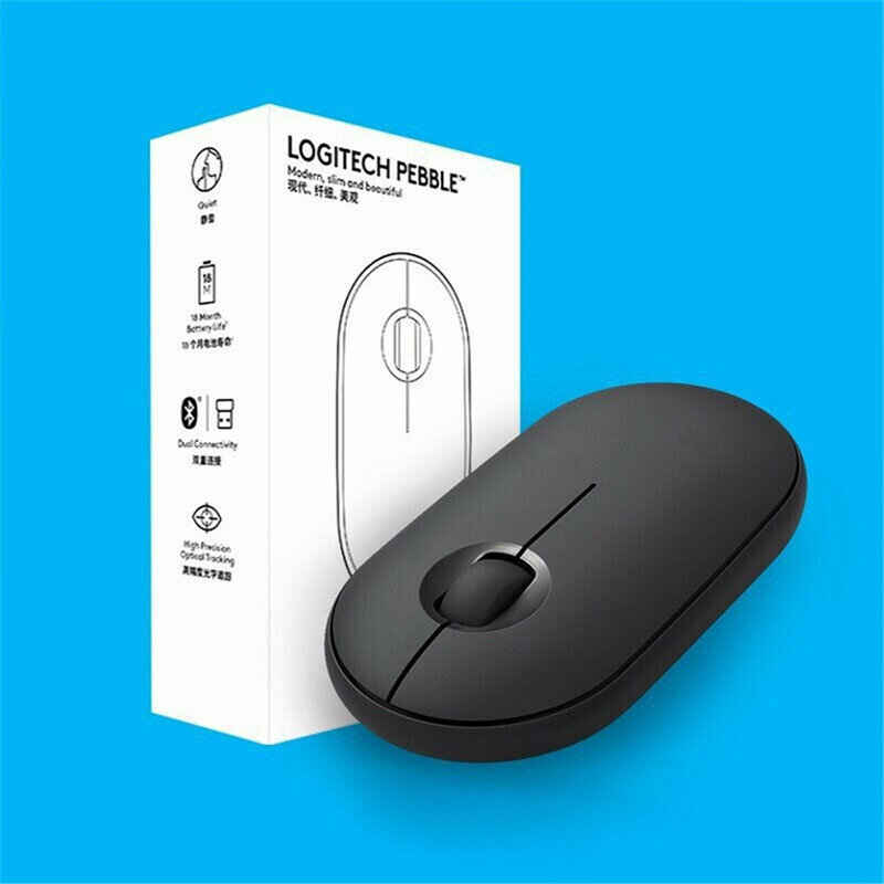 Mouse logitech m350 bluetooth original, mouse sem fio silencioso, com conectividade dupla, para laptop, pc, escritório, plasle colorido