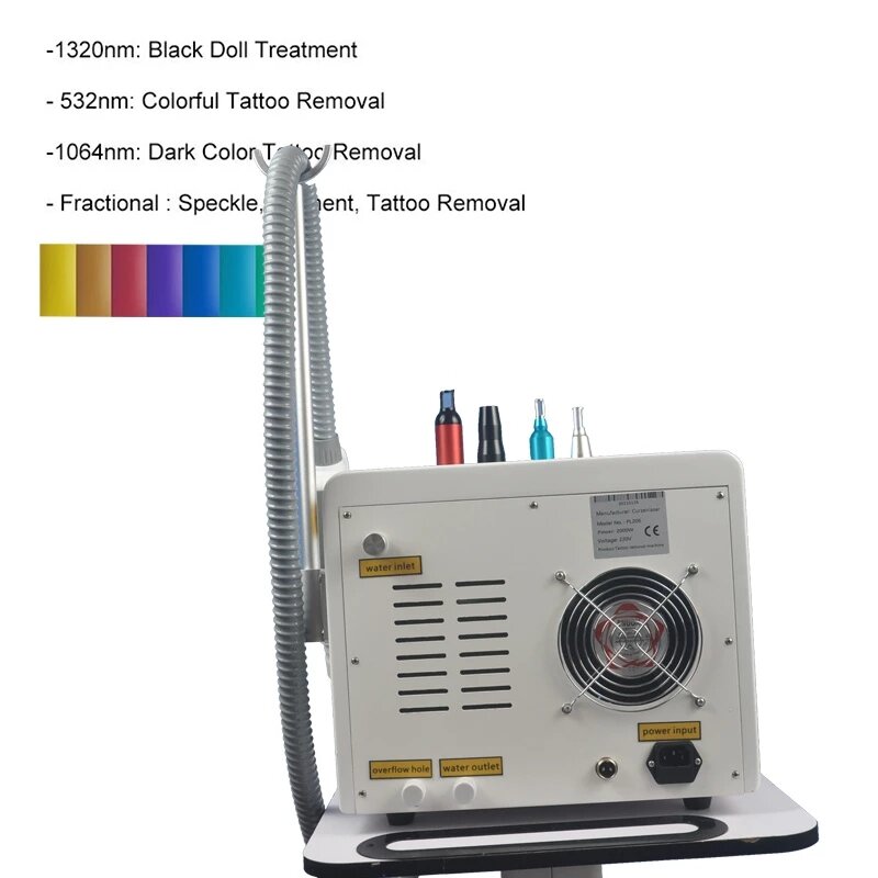 Portable picosecond tattoo removal laser machine q switched nd yag pico laser pigment removal pico laser spot acne removal free