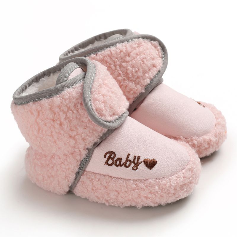 Bobora Baby Winter Warm First Walkers Cotton Baby Shoes Cute Infant Baby boys girls shoes soft sole indoor shoes for 0-18M