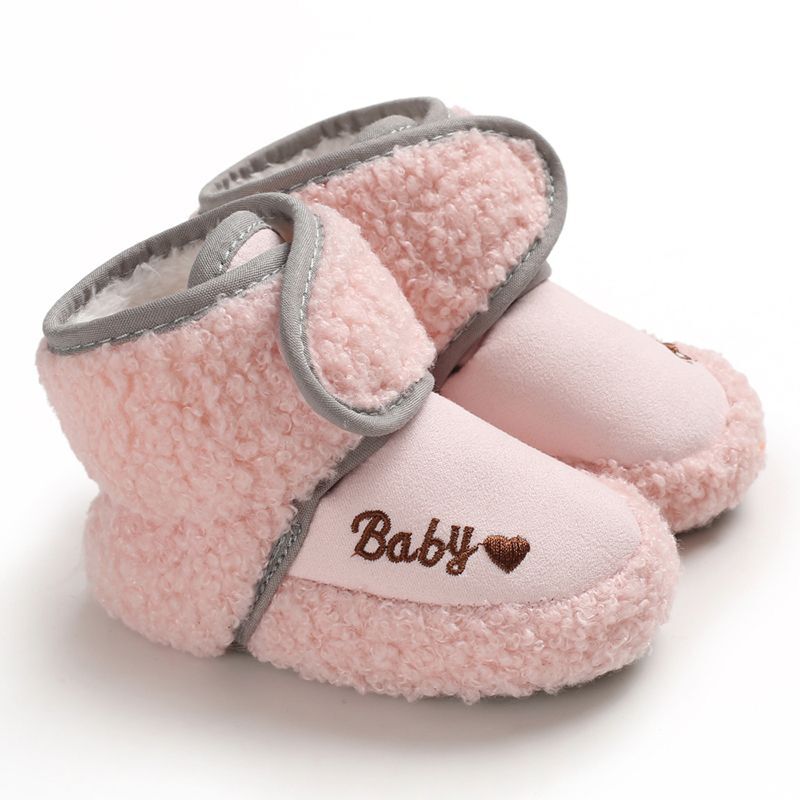 Bobora-zapatos cálidos de invierno para bebé, calzado de algodón para primeros pasos, bonitos para bebé, niño y niña, zapatos de Interior de suela suave para 0-18M