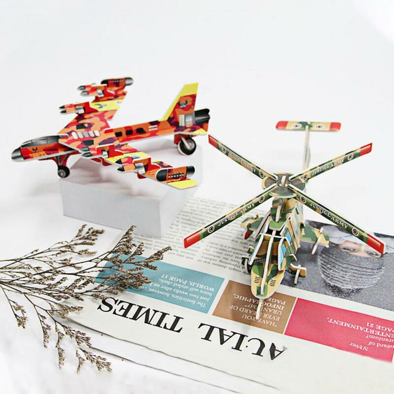 크리 에이 티브 종이 파이터 퍼즐 조립 장난감 장식 3D 퍼즐 크리 에이 티브 종이 전투기 퍼즐 조립 장난감 장식