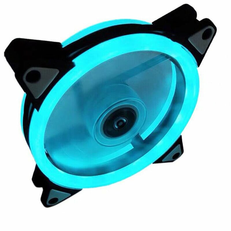 12cm Dual Aurora Dual Aperture Fan RGB Pc Case Fan Glare Coolercase Verstelbare Computer Koelventilator