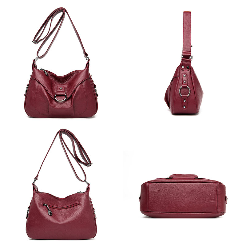 Lositti-大容量の女性用ハンドバッグ,ショルダーバッグ,複数のジッパー,高級デザイナーバッグ,新しいファッション2020