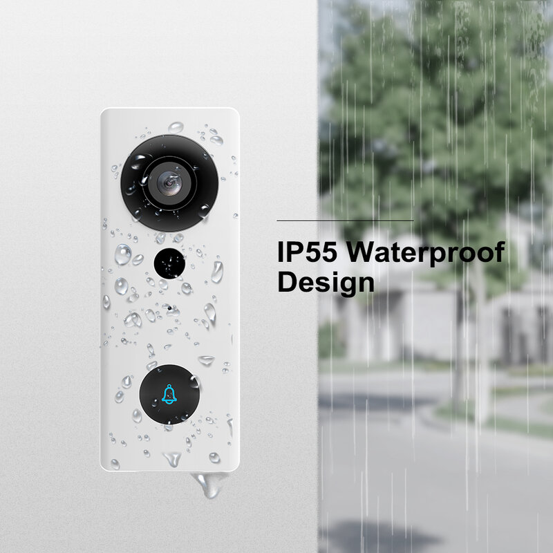 Timbre de puerta de seguridad para el hogar, dispositivo de videoportero con WiFi, HD 1080P, intercomunicador con cableado, resistente al agua