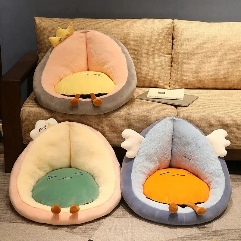 Baby Adult Non-slip Sofa Chair Cushion COVER Cartoon Crown Plush Seat Pads Floor Comfortable Filler Cradle Mat for Toddler