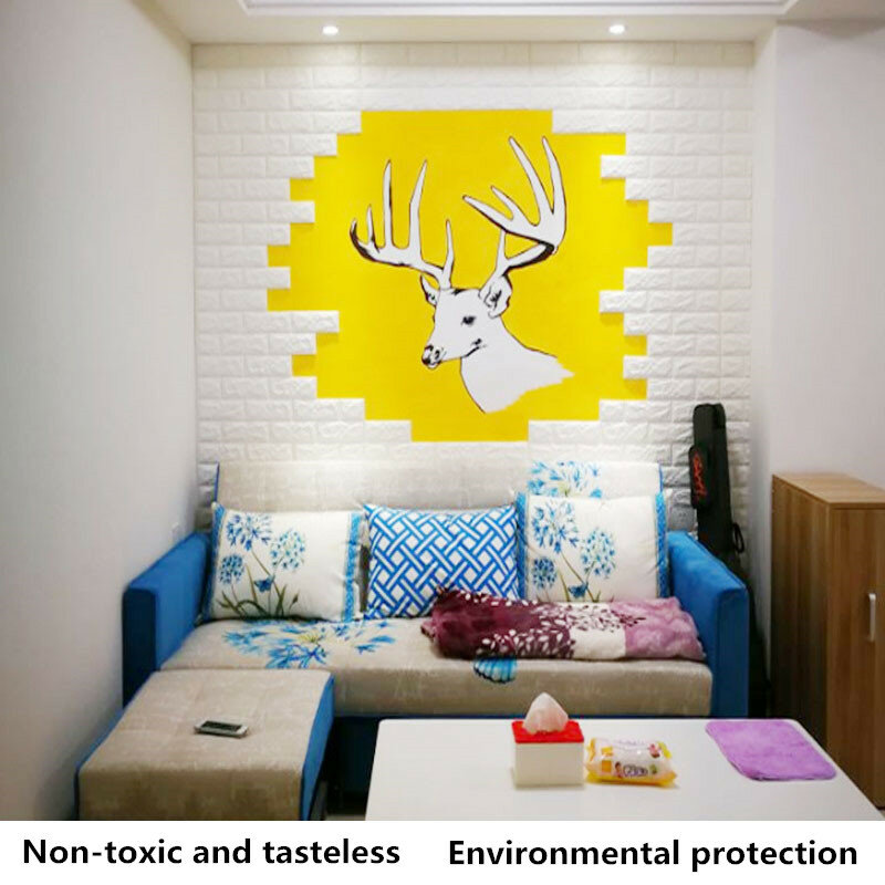 3D Gạch Truyền Hình Dán Tường Tự Dán Bảng Decal PE Hình Nền Cho Livingroom DIY Chống Nước Bọt KidBedroom Trang Trí Nhà Cửa