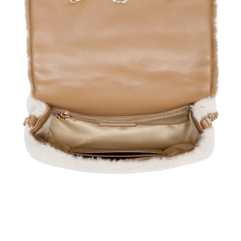 Сумка кросс-боди Женская, модная повседневная плюшевая сумка на одно плечо в Корейском стиле, осень/зима 2020