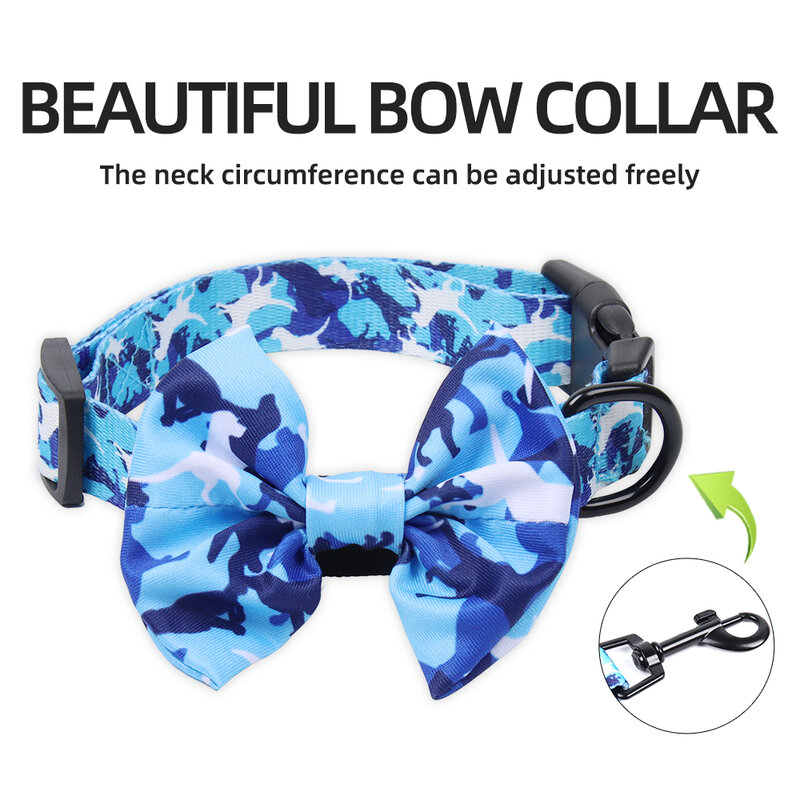 Camouflage Color Printing Pet Accessories Chest Dress Harness Reflective Dog Leash and Pet Harness Set