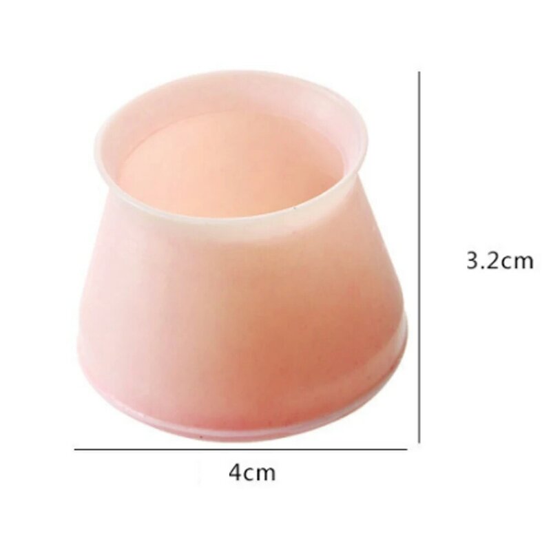Round Silicone Chair Leg Caps Non-slip Table Foot Dust Cover Socks Floor Protector Pads Furniture Leveling Feet Anti-Noise