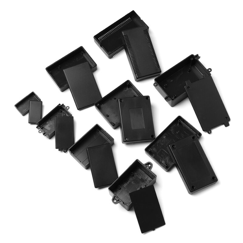 1 pz scatola di progetto in plastica impermeabile custodia fai da te nera custodia per strumenti scatola di immagazzinaggio forniture elettroniche giunzione ABS