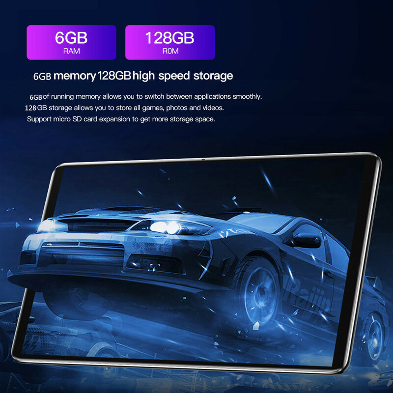 Tablet M30 Pro 6GB RAM 128GB ROM 10.1 pollici Tablete Android 10 MTK 6797 10 Core Tablet 5G rete doppia fotocamera Bluetooth GPS