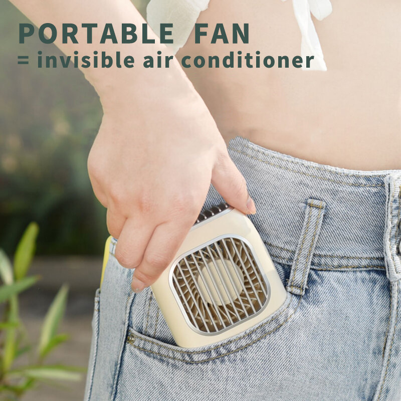Mini ventilateur Portable pour le cou, Rechargeable par Usb, pliable, petit refroidisseur de bureau suspendu