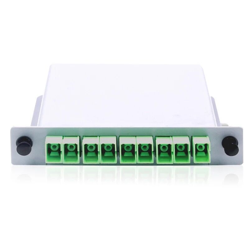 Sc apc plc 1x8 divisor de fibra óptica ftth plc splitter caixa com 1x8 plc splitter óptico conector sc fibra optica