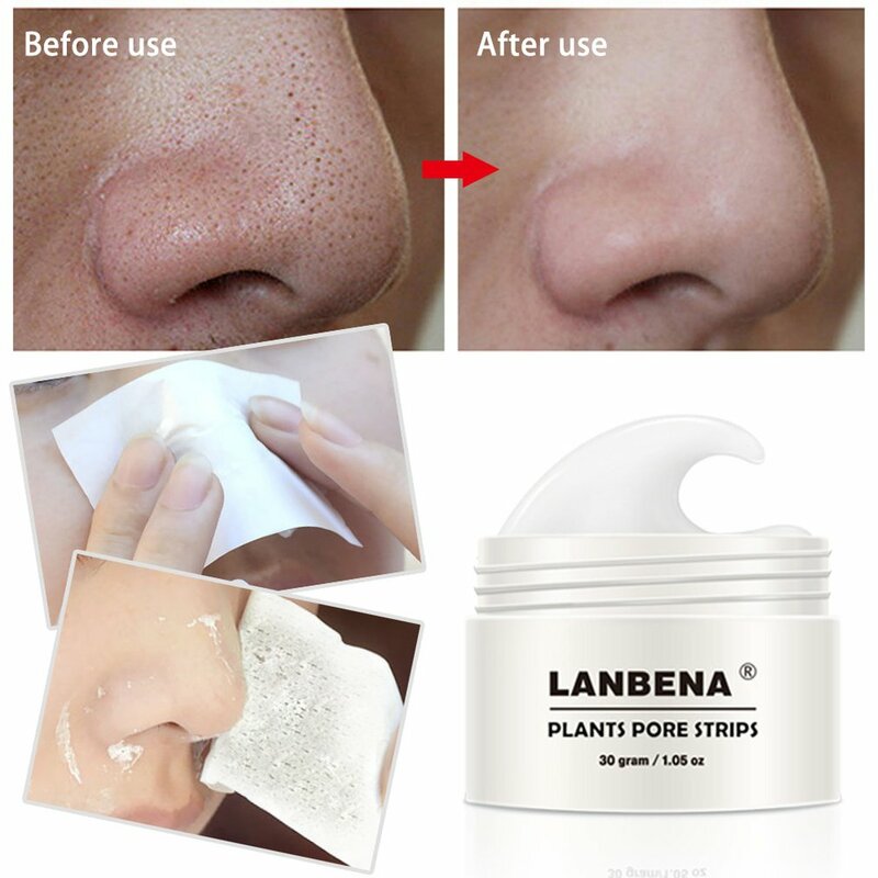 LANBENA Nose Blackhead Remover Pore Band Mask Black Face Mask From Black Dots Acne Exfoliation Treatment Deep Cleansing Skin
