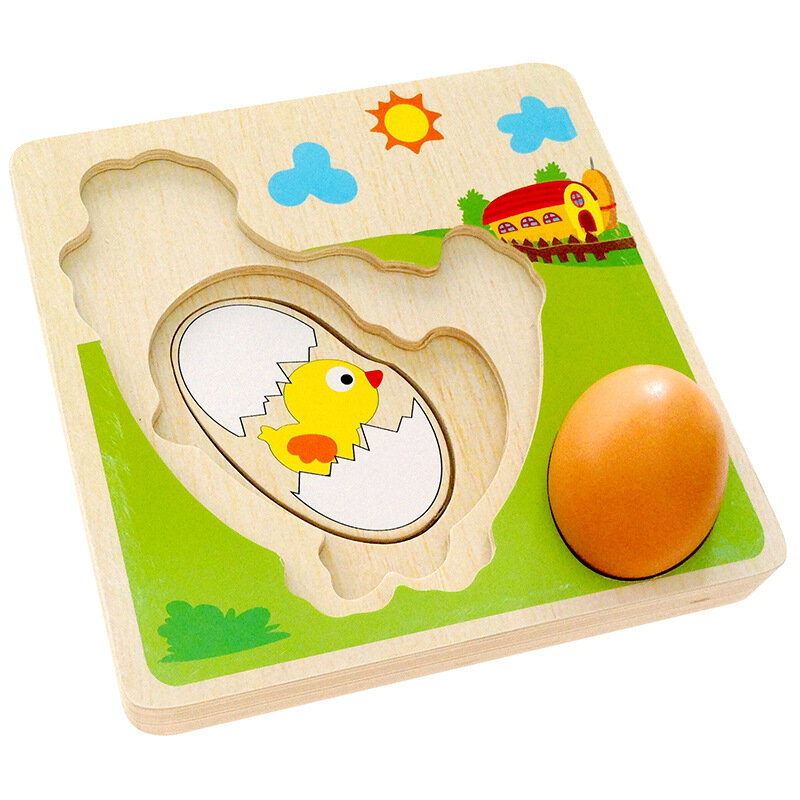 몬테소리 장난감 나무 균형 규모 장난감 암소 재배 및 계란 퍼즐 퍼즐 어린이 조기 교육 교육 완구