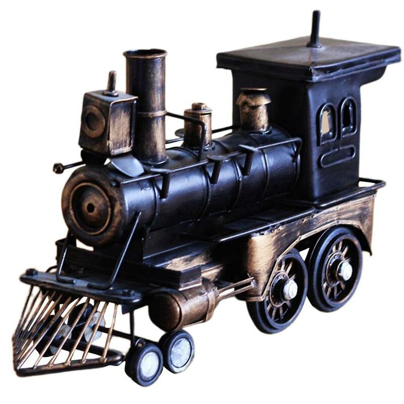 Kuuleeクラシックストリーム機関車モデルオルゴール手動ギフトレトロ蒸気機関車モデルオルゴール