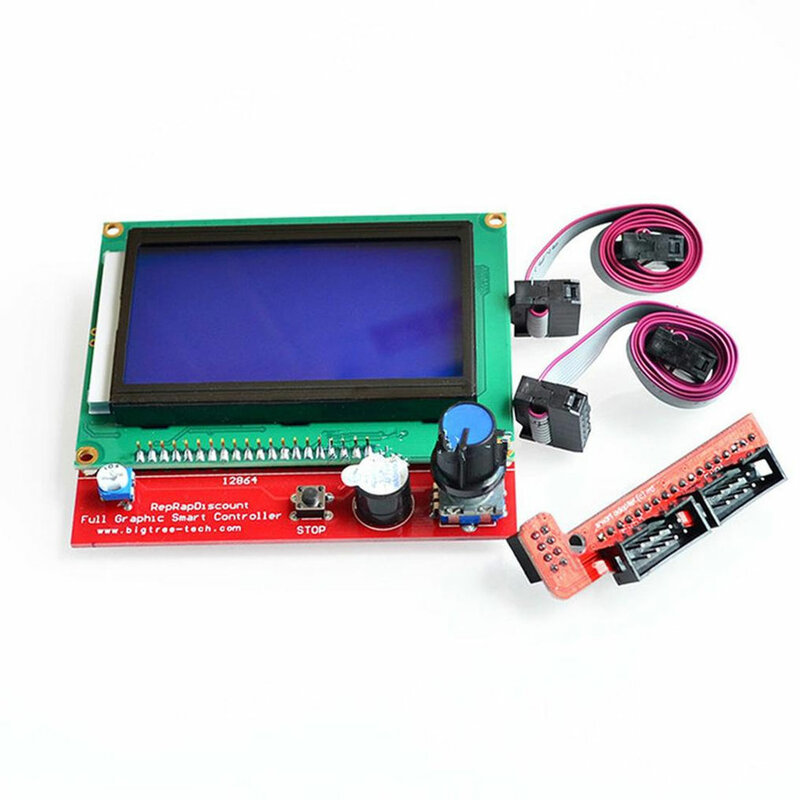 طابعة ثلاثية الأبعاد الذكية LCD لوحة التحكم ثلاثية الأبعاد أجزاء الطابعة LCD 12864 عرض للطابعة تحكم ثلاثية الأبعاد الطباعة الرقمية المراقب المال...