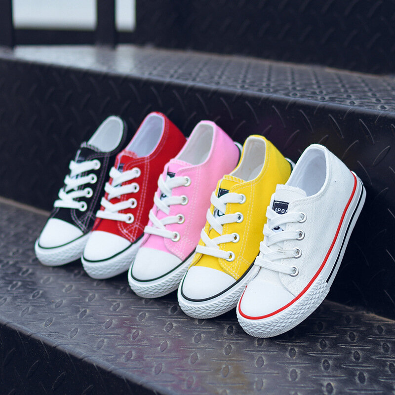 Kids Shoes for Girl Children Canvas Shoes Boys Sneakers 2021 Spring Autumn Girls Shoes White Short Solid Fashion Children Shoes