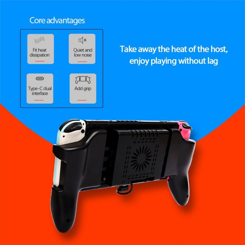 สำหรับ Nintend Switch Lite โฮสต์ Cooling ชาร์จ Handle NS ยืดจับวงเล็บ Cool พัดลมคอนโซลวิดีโอเกมอุปกรณ์เสริม